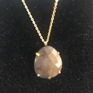 Sapphire pendant and gold tone new with tag